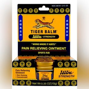 Tiger Balm Pain Relieving Ultra Strength,10g Soothing Ultra Strength Ointment